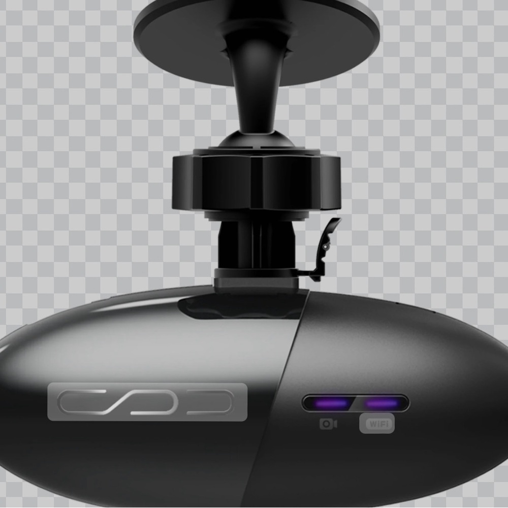 Sleek Black On-Dash Camera with WiFi Connectivity